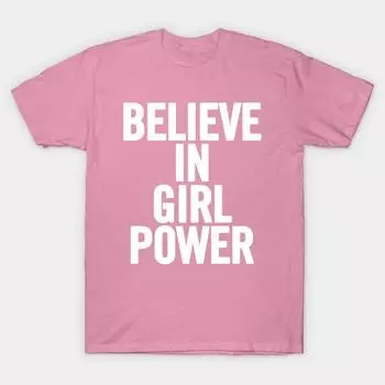 Футболка женская Believe In Girl Power Harajuku Print Kawaii футболка летняя с коротким рукавом женская футболка топ футболка S розовый