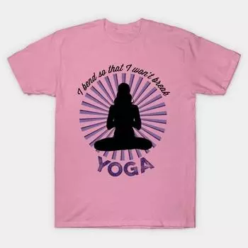 Футболка женская Bend Dont Break Yoga Tee Harajuku Print Kawaii футболка летняя с коротким рукавом женская футболка топ футболка S розовый