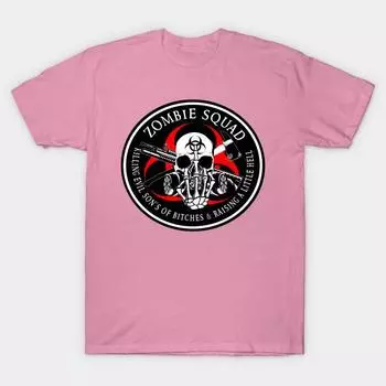 Футболка женская Biohazard Zombie Squad Fuck U Ring Patch Outlined Harajuku Print Kawaii футболка летняя женская футболка с коротким рукавом топ S