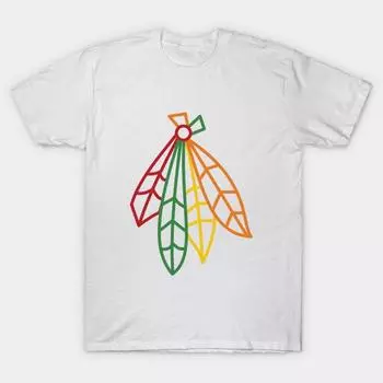 Футболка женская Blackhawks Feathers Harajuku Print Kawaii футболка летняя женская футболка с коротким рукавом топ футболка S