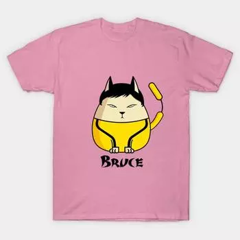Футболка женская Bruce The Cat Harajuku Print Kawaii футболка летняя женская футболка с коротким рукавом топ футболка S розовый