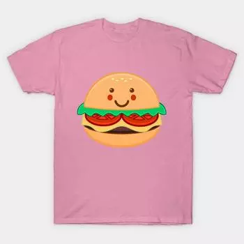 Футболка женская Burger Harajuku Print Kawaii футболка летняя с коротким рукавом женская футболка топ футболка S