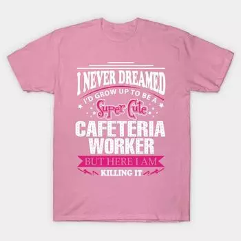 Футболка женская Cafeteria Worker Harajuku Print Kawaii футболка летняя женская футболка с коротким рукавом топ S розовый