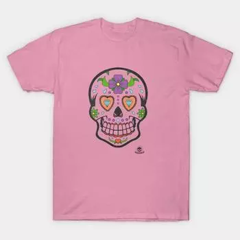 Футболка женская Calavera Dos Harajuku Print Kawaii футболка летняя с коротким рукавом женская футболка топ футболка S