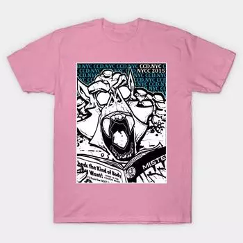 Футболка женская Ccd Invades Nycc 2015 Harajuku Print Kawaii футболка летняя женская футболка с коротким рукавом топ футболка S