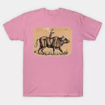 Футболка женская чаепитие с водяным буйволом и генетом Harajuku Печать Кавайи футболка Летний короткий рукав женская футболка Top Tee S