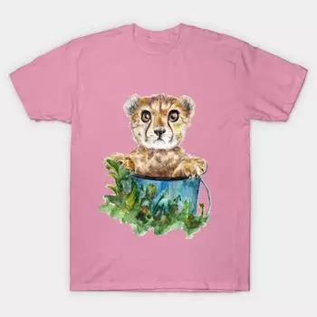 Футболка женская Cheetah Harajuku Print Kawaii футболка летняя с коротким рукавом женская футболка топ футболка S розовый