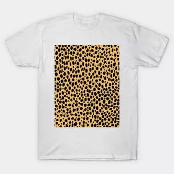 Футболка женская Cheetah Skin Spor Polka Dot Brown Black Dalmantion Harajuku Print Kawaii футболка летняя с коротким рукавом женская футболка топ футболка S розовый