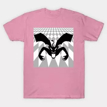 Футболка женская черная дьявольская Harajuku принт Kawaii футболка летняя женская футболка с коротким рукавом топ футболка S