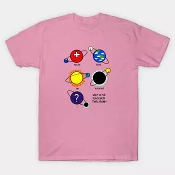 Футболка женская черная дырка Harajuku принт Kawaii футболка летняя короткий рукав женская футболка топ футболка S