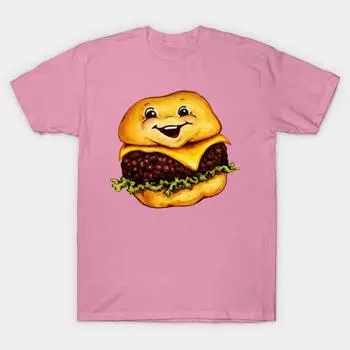 Футболка женская Чизбургер Мультфильмы Harajuku Принт Kawaii Футболка Летняя с коротким рукавом Женская Футболка Топ Футболка S