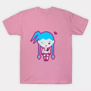 Футболка женская Coehins Cartoon Jinx Harajuku Print Kawaii футболка летняя женская футболка с коротким рукавом топ футболка S розовый