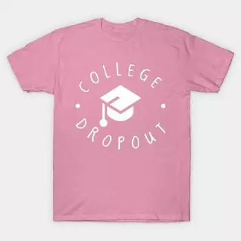Футболка женская College Dropout Harajuku Print Kawaii футболка летняя с коротким рукавом женская футболка топ футболка S