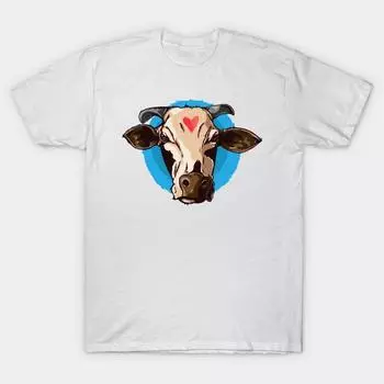 Футболка женская Cow Hearth Harajuku Print Kawaii футболка летняя с коротким рукавом женская футболка топ футболка S