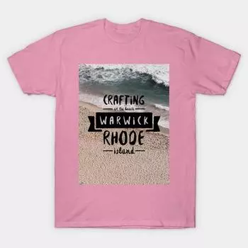 Футболка женская Crafting At The Beach Harajuku Print Kawaii футболка летняя с коротким рукавом женская футболка топ футболка S розовый