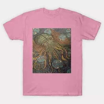 Футболка женская Cthulhu Rising Harajuku Print Kawaii футболка летняя с коротким рукавом женская футболка топ футболка S