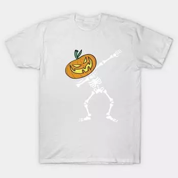 Футболка женская Dabbing Skeleton футболка Хэллоуин Дети Pumpkin He Harajuku принт Kawaii футболка летняя короткий рукав женская футболка топ футболка S розовый