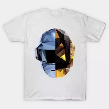 Футболка женская Daft Punk Polygon Heads Harajuku Print Kawaii футболка летняя женская футболка с коротким рукавом топ футболка S розовый