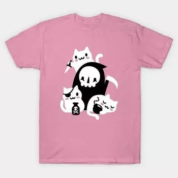 Футболка женская Deaths Little Helpers Harajuku Print Kawaii футболка летняя женская футболка с коротким рукавом топ футболка S