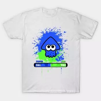 Футболка женская детская футболка с принтом кальмара Splatoon Harajuku Kawaii, летняя футболка с коротким рукавом для женщин, топ S белый