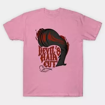 Футболка женская Devils Hair Cut Harajuku Print Kawaii футболка летняя с коротким рукавом женская футболка топ футболка S