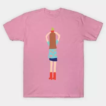 Футболка женская девушка с принтом Cact Harajuku Kawaii футболка летняя женская футболка с коротким рукавом топ футболка S