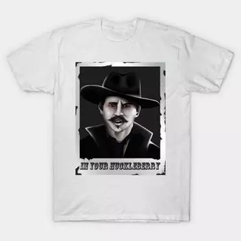 Футболка женская Doc Holiday Im Your Huckleberry Harajuku Print Kawaii футболка летняя женская футболка с коротким рукавом топ футболка S розовый