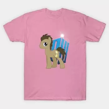 Футболка женская Doctor Whooves Десятый Доктор Harajuku Принт Kawaii Футболка летняя с коротким рукавом женская футболка Топ Футболка S розовый