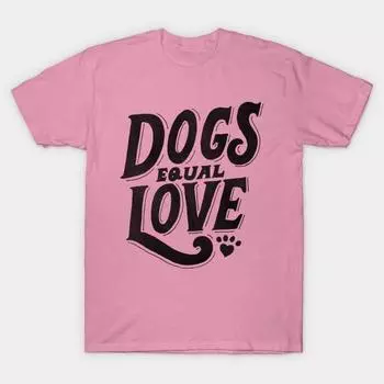 Футболка женская Dogs Equal Love Harajuku Print Kawaii футболка летняя женская футболка с коротким рукавом топ футболка S розовый