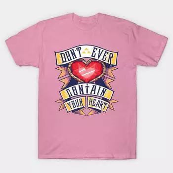 Футболка женская Dont Ever Contain Your Heart Harajuku Print Kawaii футболка летняя с коротким рукавом женская футболка топ футболка S розовый