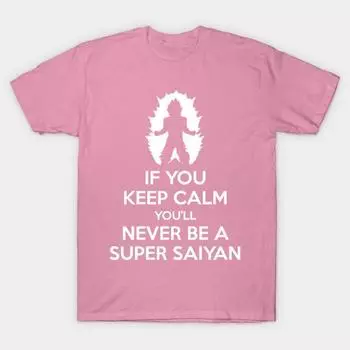 Футболка женская Dont Keep Calm Go Super Saiyan Harajuku Print Kawaii футболка летняя женская футболка с коротким рукавом топ футболка S розовый