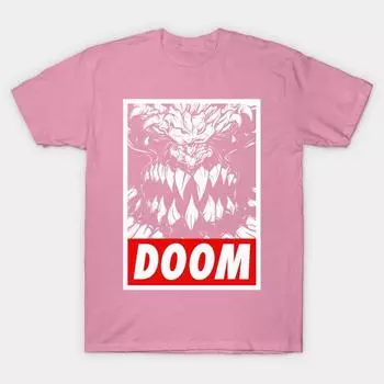 Футболка женская Doom Harajuku Print Kawaii футболка летняя с коротким рукавом женская футболка топ футболка S розовый