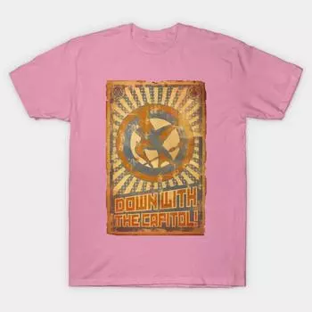 Футболка женская Down With The Capitol Harajuku Print Kawaii футболка летняя с коротким рукавом женская футболка топ футболка S