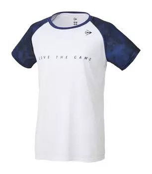 Футболка женская Dunlop Tennis Wear Badminton, впитывающая воду, быстросохнущая, с защитой от ультрафиолета DAL8421W 2024SS, белая, размер S [DUNLOP] белый