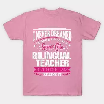 Футболка женская двуязычная учительница Harajuku принт Kawaii футболка летняя женская футболка с коротким рукавом топ футболка S розовый