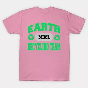 Футболка женская Earth Day Recycling Team Harajuku Print Kawaii футболка летняя женская футболка с коротким рукавом топ S розовый