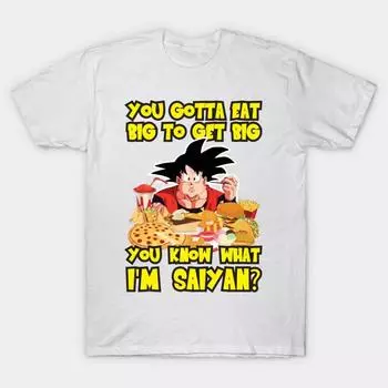 Футболка женская Eat Big To Get Big Goku Harajuku Print Kawaii футболка летняя женская футболка с коротким рукавом топ футболка S розовый