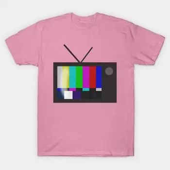 Футболка женская Ec Static Television Harajuku Print Kawaii футболка летняя женская футболка с коротким рукавом топ футболка S розовый