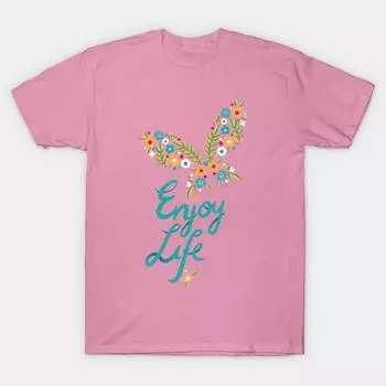 Футболка женская Enjoy Life Harajuku Print Kawaii футболка летняя женская футболка с коротким рукавом топ футболка S