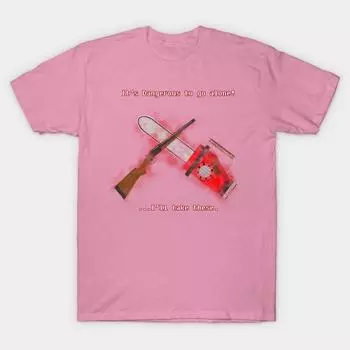 Футболка женская Evil Dead Its Dangerous To Go Alone Harajuku Print Kawaii футболка летняя женская футболка с коротким рукавом топ S