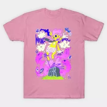 Футболка женская Fear Harajuku Print Kawaii футболка летняя с коротким рукавом женская футболка топ футболка S