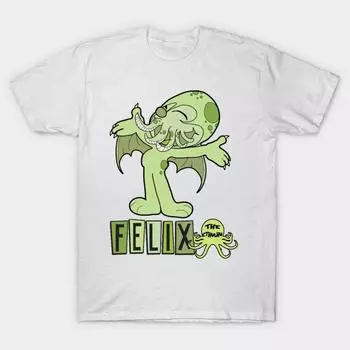Футболка женская Felix The Cthulhu Harajuku Print Kawaii футболка летняя женская футболка с коротким рукавом топ футболка S