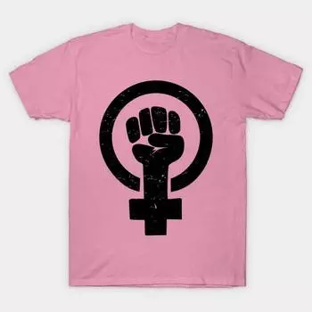 Футболка женская феминистка поднятый кулак состаренный Harajuku принт Kawaii футболка летняя короткий рукав женская футболка топ футболка S