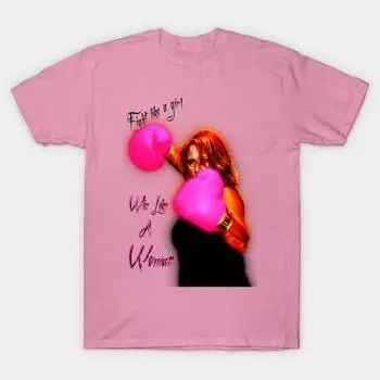 Футболка женская Fight Like A Girl Harajuku Print Kawaii футболка летняя с коротким рукавом женская футболка топ футболка S розовый