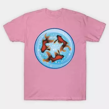 Футболка женская Fishbowl Harajuku Print Kawaii футболка летняя с коротким рукавом женская футболка топ футболка S