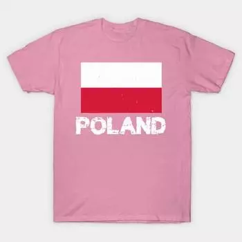 Футболка Женская Флаг Польши Принт Харадзюку Каваи Футболка Летняя Короткий Рукав Женская Футболка Топ S