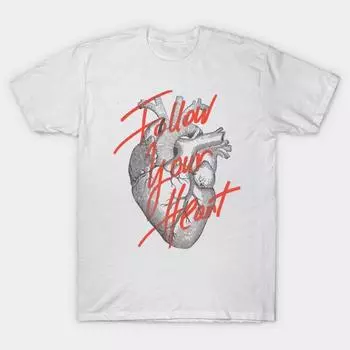 Футболка женская Follow Your Heart Harajuku Print Kawaii футболка летняя женская футболка с коротким рукавом топ футболка S белый