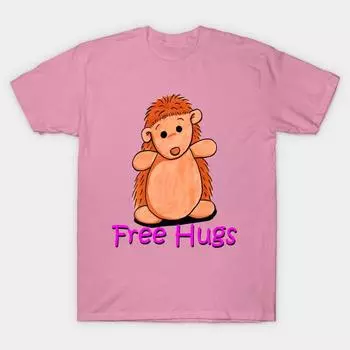 Футболка женская Free Hugs Harajuku Print Kawaii футболка летняя с коротким рукавом женская футболка топ футболка S