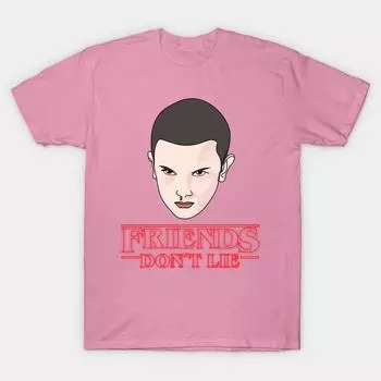 Футболка женская Friends Dont Lie Eleven Harajuku Print Kawaii футболка летняя женская футболка с коротким рукавом топ S