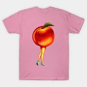 Футболка женская Fruitstand Peach Harajuku Print Kawaii футболка летняя женская футболка с коротким рукавом топ футболка S